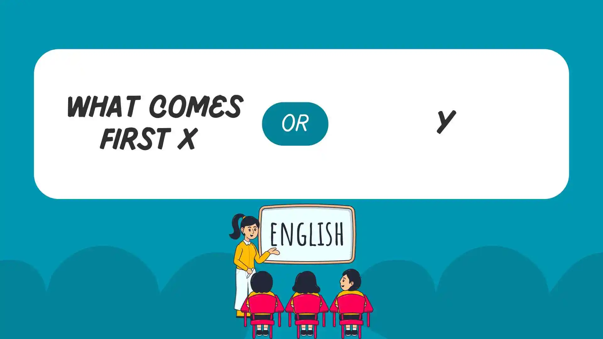 what comes first x or y